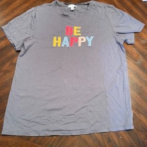Cute Comfortable BE HaPPY T-Shirt Size Medium